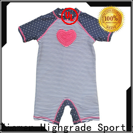 Highgrade Sportswear custom baby girl rash guard swimsuit supplier for toddler
