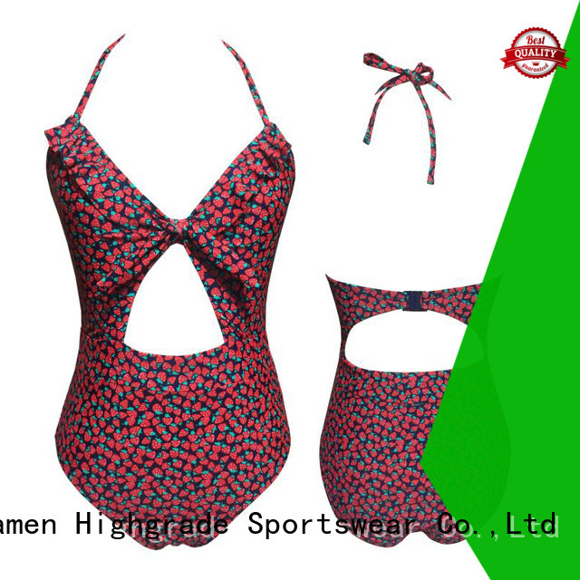 Highgrade Sportswear ruffle one piece swimsuit manufacturer for female