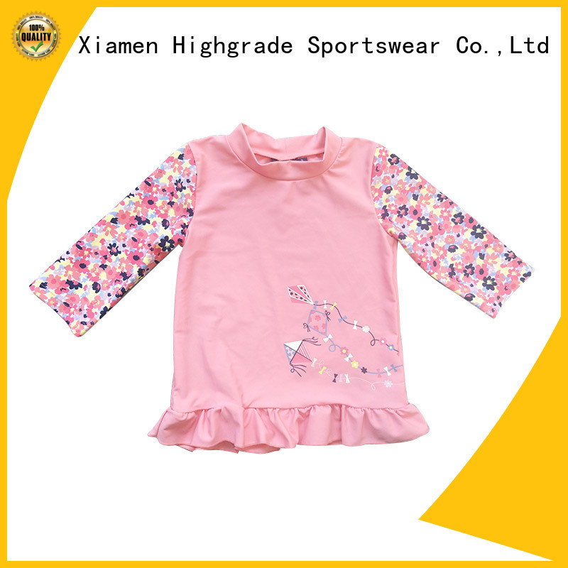 Highgrade Sportswear baby girl rash guard wholesale for children